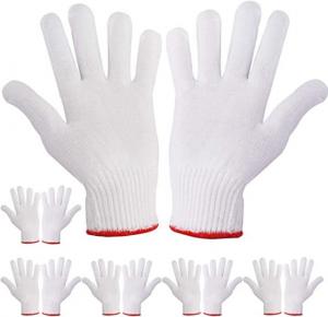 Quality White Reusable Work Hand Cotton Gloves Grip Washable Reusable 90 Cotton 10 Nylon for sale