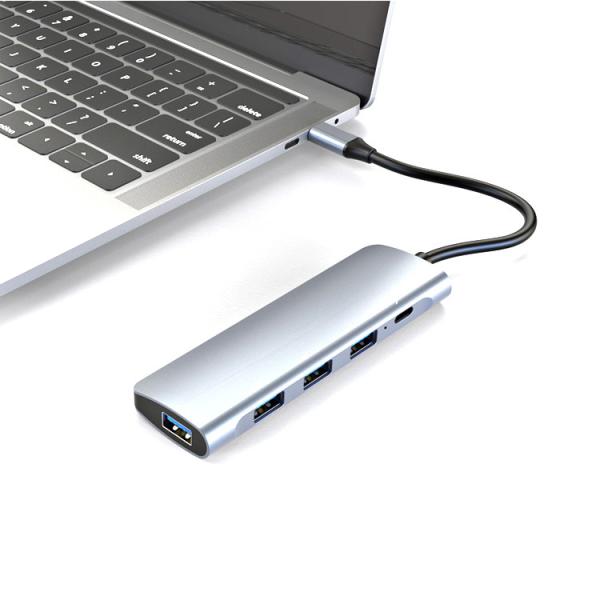 Superspeed 5 In 1 PD Port Multiple USB C HUB Adapter