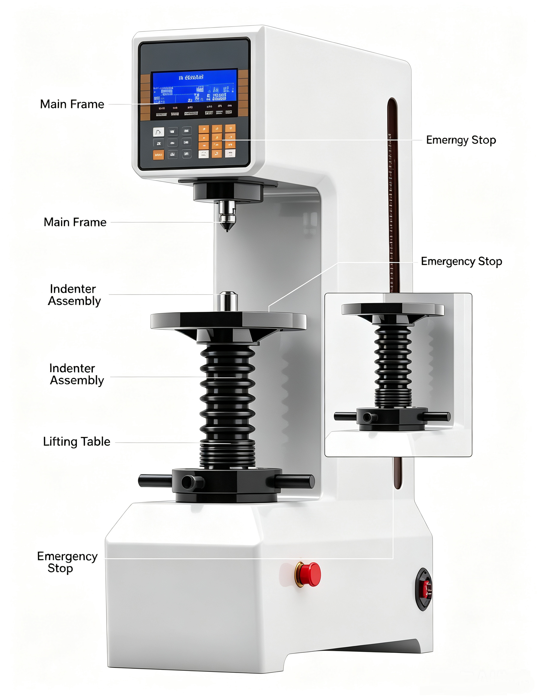 HBE‑3000A Digital Brinell Hardness Testing Machine Closed‑loop Sensor Control 8‑650HBW Hardness Range for Laboratory Factory Workshop Use