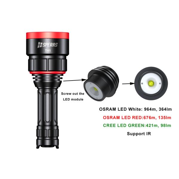 Adjustable Red Green Blue IR PX 6 Adjustable Led Flashlights