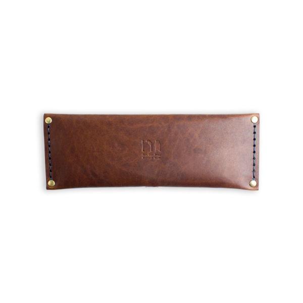 Personalized Hand Sewn Leather Pencil Case Custom Logo For Students