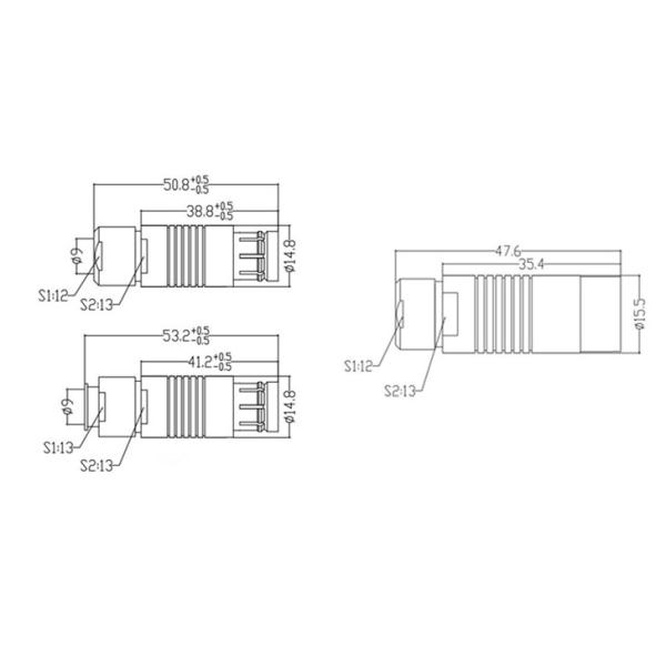S/SC 104 12pin Fischer Cable Connector Plug K / KE Free Socket For Extension Cable