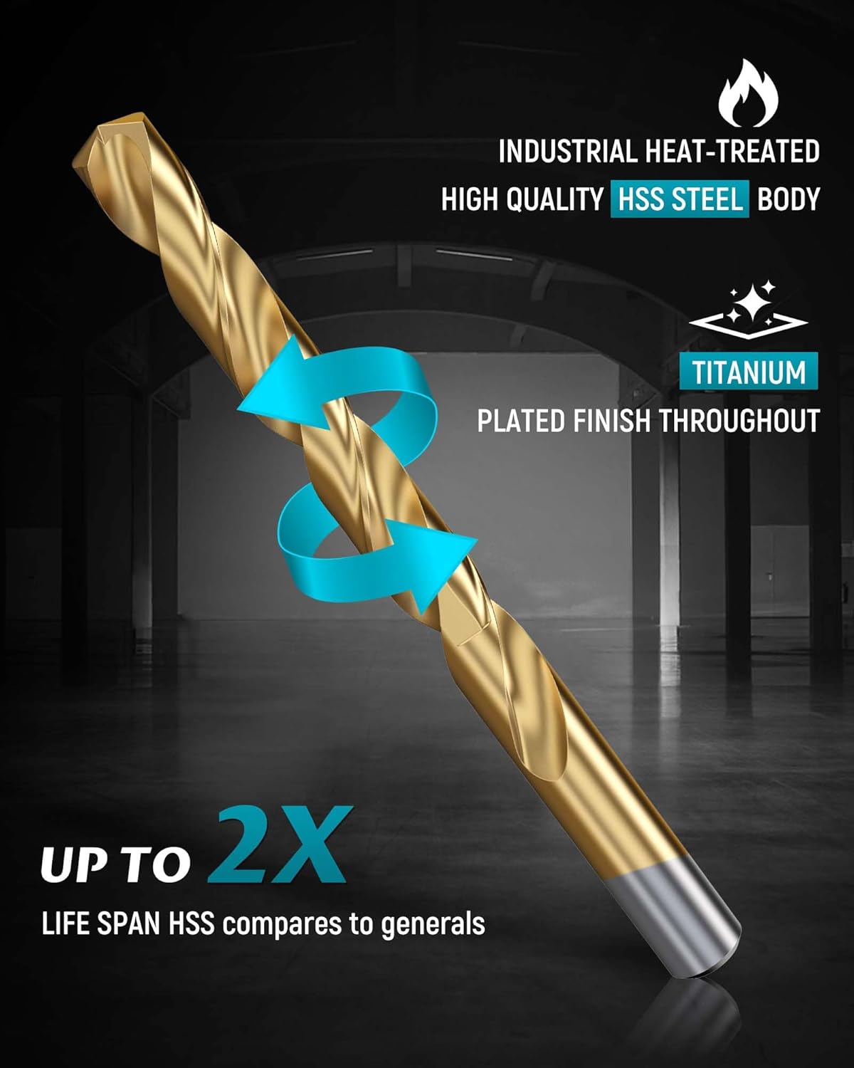 Precision Ground Drill Bit Set 135C Split Point For Auto Repair Stainless