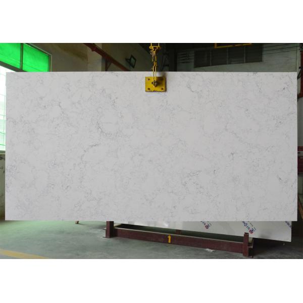 Brushed Finished Kitchen Cabinet Quartz Stone Solid Color Quartz 2.45 G/Cm3