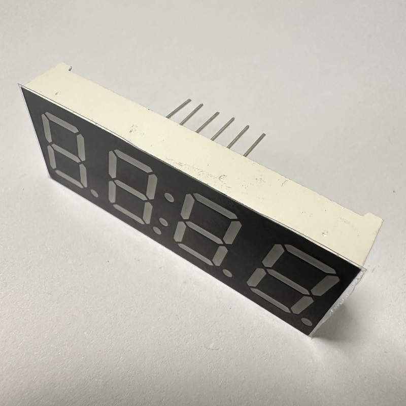 0.36 inch Common Anode Ultra Bright White 4 Digit 7 Segment LED Clock Display for Digital Timer Control