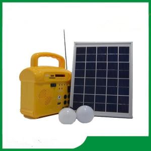 Quality 10w mini solar home lighting system / portable DC solar kits with radio, MP3, phone charger for camping for sale