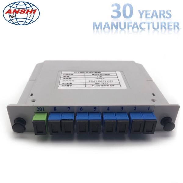 Casette Type Mini Fiber Distribution Box 1X8 Optic Plc Splitter ABS Material