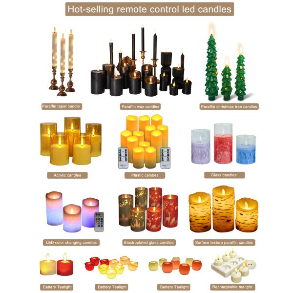 Remote Control Halloween Floating Candles Customized LED Flickering Flameless Candles Battery Operated