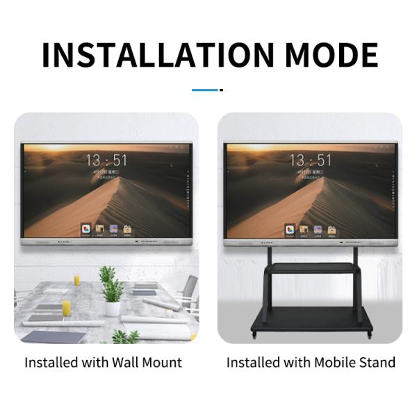 Positioning Accuracy below 2mm Interactive Flat Panel in 98 inch 110 inch sizes optimized for seamless touch response and detailed image clarity