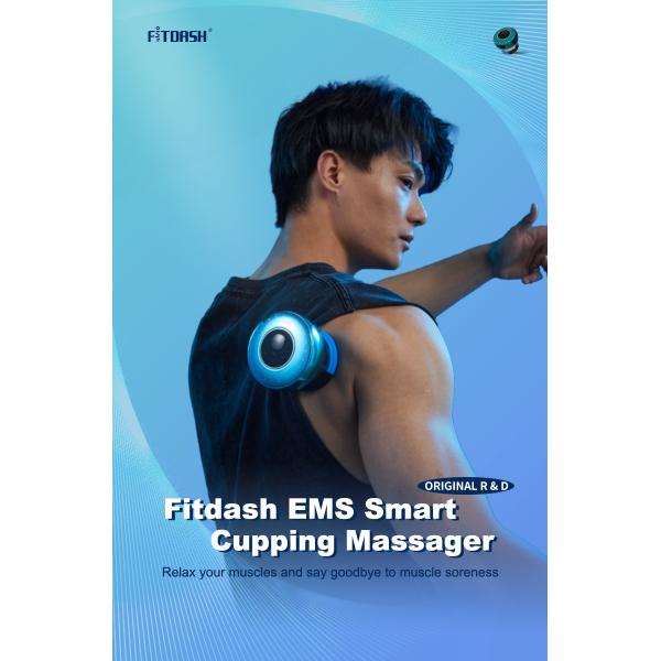 Button Function ABS PC Electric Cupping Fitdash TENS Vacuum Suction Machine Cupping