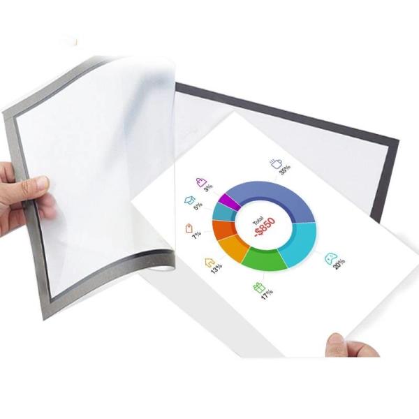 A3 A4 Clear Magnetic Document Pockets For Certificate Multi Colors