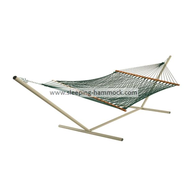 Patio Durable Polyester Rope Hammock , Hanging Camping Double Mesh Hammock Bed