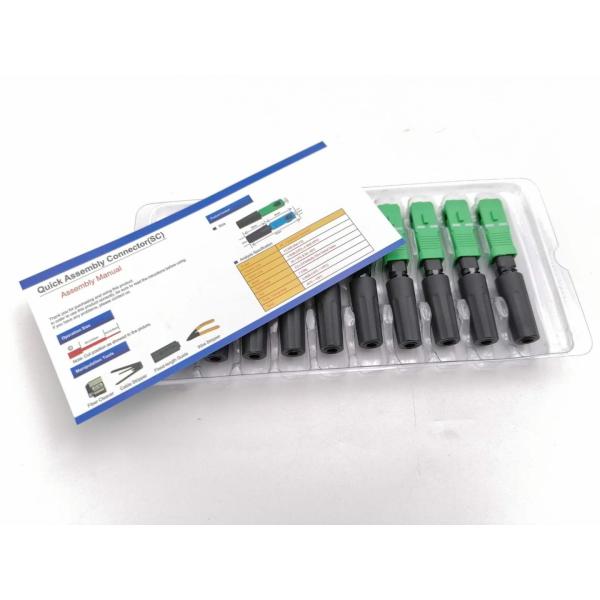 Low Insertion Loss FTTH SC APC Fiber Optic Fast Connectors 10pcs/pack