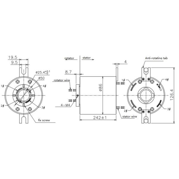 Profi Bus Rotating Electrical Connector Slip Ring And Current Could Be Integrated