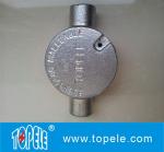 BS4568 Two Way Malleable Iron / Aluminum Circular Electrical Junction Box -