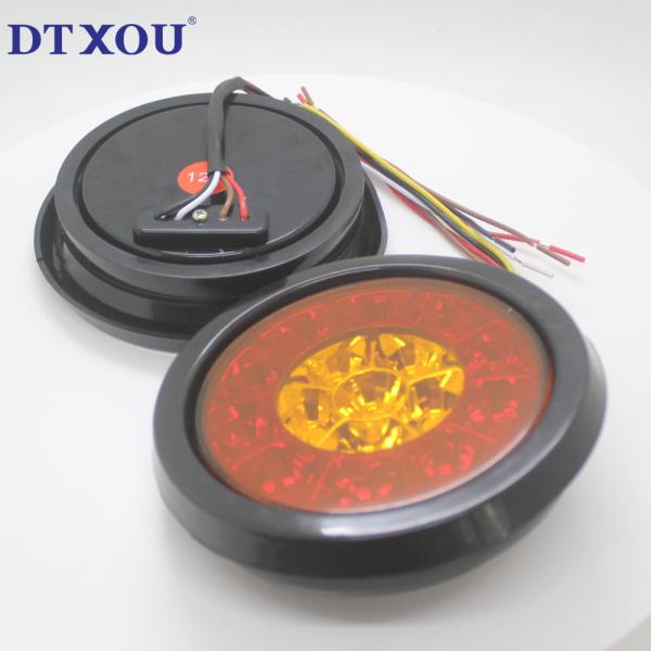 E-MARK DOT Approved 24V LED Truck Light Universal Round Tail Light for Reverse Back up