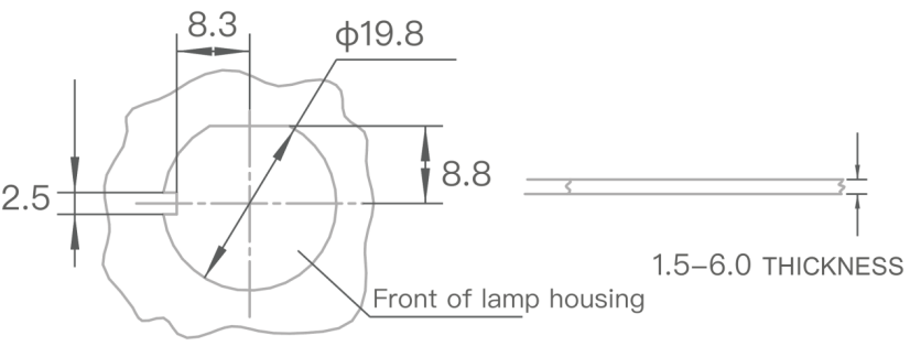 JL-700 drilling plan diagram showing mounting hole specifications