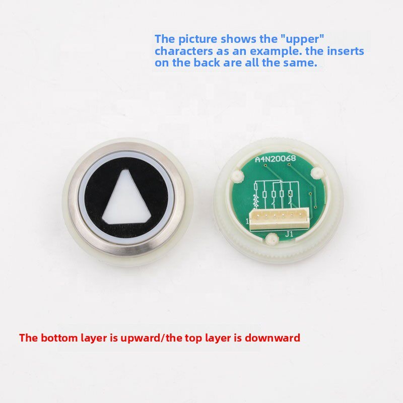Elevator Push Button Black Surface Round Button Lop Cop Call Button Contemporary Design Lift Door Parts