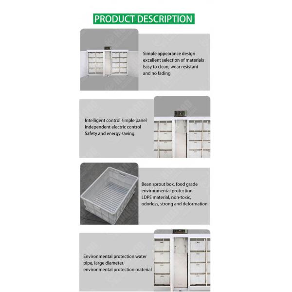 250kg/d Automatic Quick Mung Bean Sprout Machine Barley Bean Sprout Machine