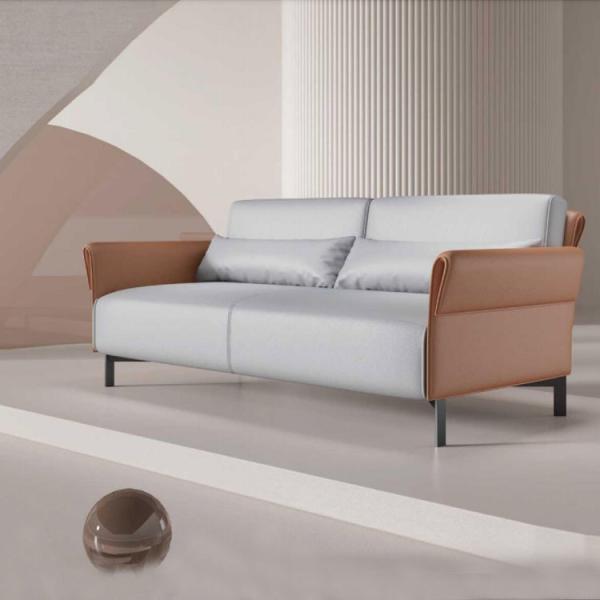 Customized Size Office Sofa Set with Solid Wood Frame and Premium Leather Upholstery