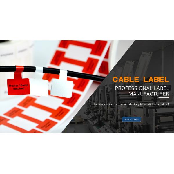 Custom Waterproof Cable Labels with Strong Adhesive