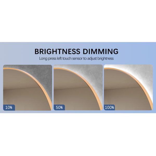 Aluminium Alloy Framed Round Bathroom Mirror With Back Light