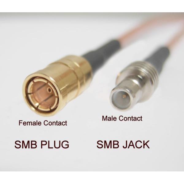 50 Ohm , 75 Ohm Right Angle Straight SMB Coaxial Connector Low Reflection