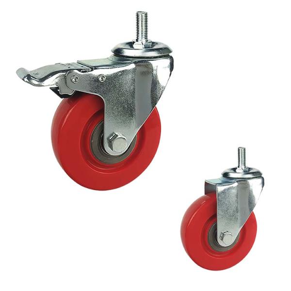 3 Inch PP Core 80kg Loading Medium Duty Casters For Trolleys