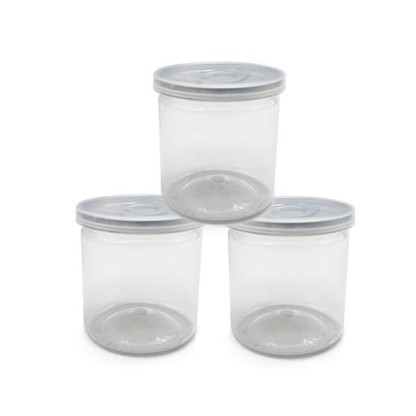 8oz Customizable Plastic Transparent Storage and Packaging Jars
