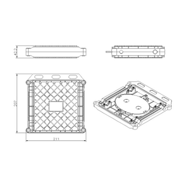 Small Ftth Optical Fiber Cable Joint Closure 24 Core ABS PP Material Compact