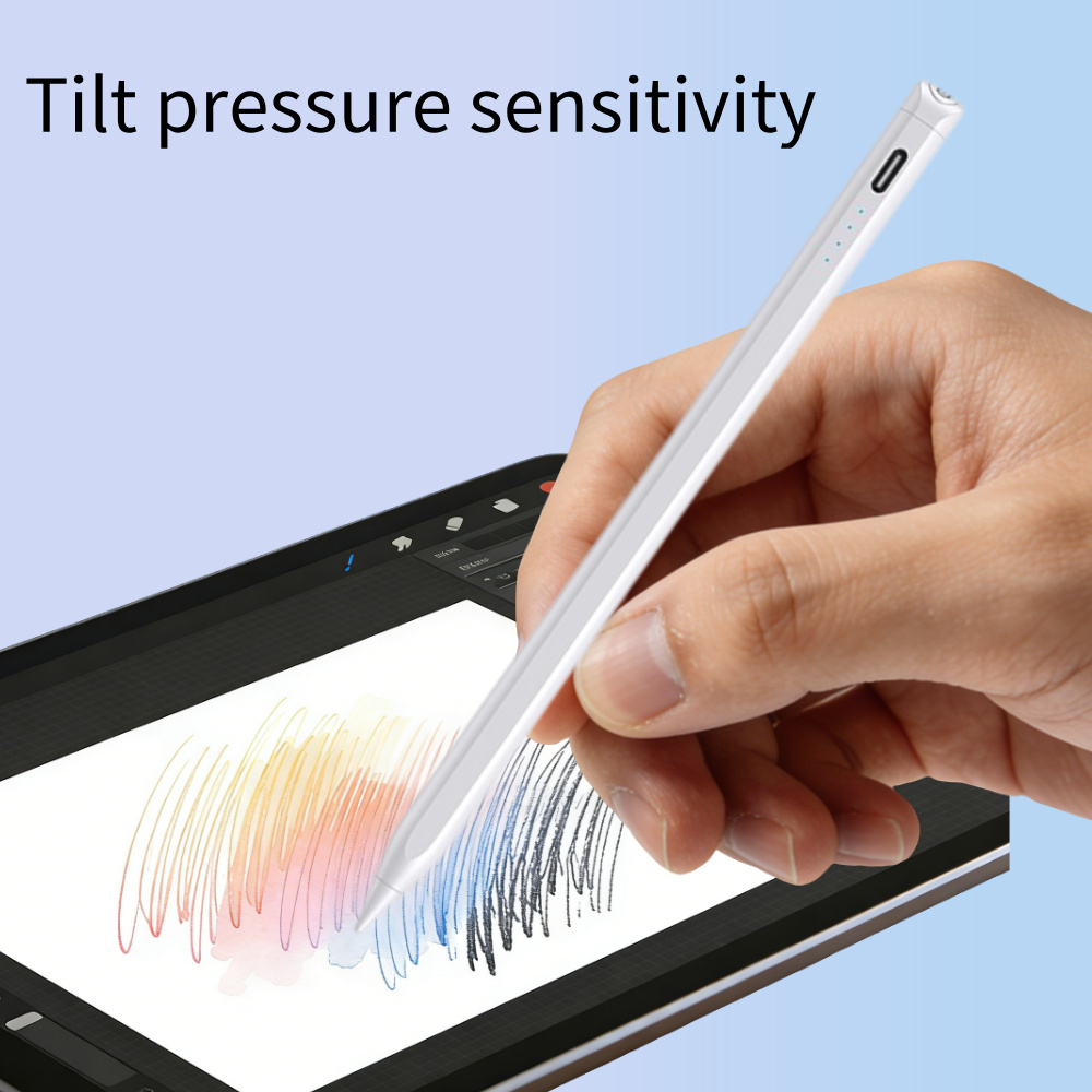 Push Button Switch with Tilt-sensitive Anti-mistouch Function Touch Pencil ipad Stylus Pen for IPads After 2018