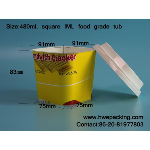 Forzen Yogurt PP IML Disposable Package Cup Bowl With Lids