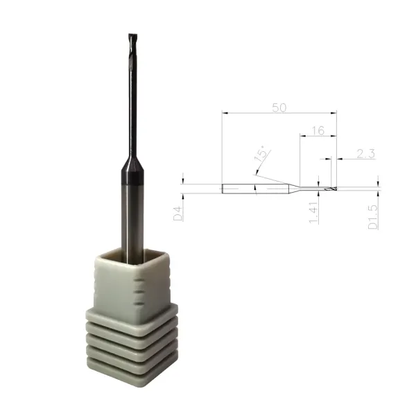 55HRC 2 Flute 30 Helix Solid Carbide Endmill for Hard Steel