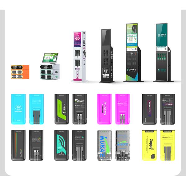 Multi Device Charging Station With Touch Screen an Embedded POS Stackable Station With Screen 8 Slots Phone Charging Station