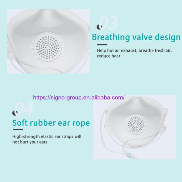 Public Place 3D Disposable Protective Face Mask With Breather Replaceable Filter