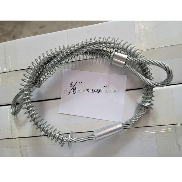 26" Cable Length Loop to Loop Galvanized WhipCheck Safety Cable for 1/6" Hose OEM Accepted