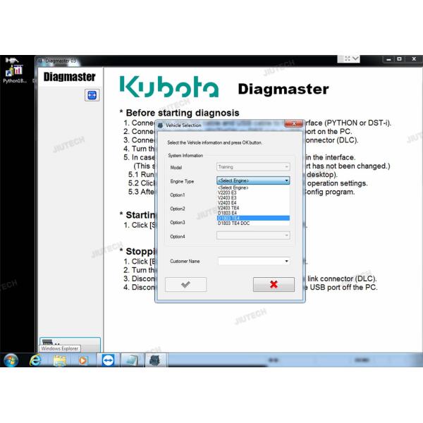 For KUBOTA DIAGNOSTIC KIT (PYTHON) For Kubota Engine Diagnostic Software Kubota Diagmaster With Python Interface