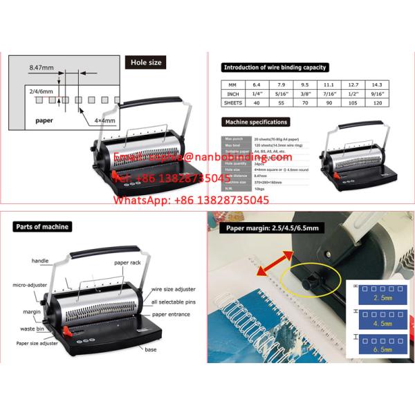 Wire 3/1 20 Sheets LTR B5 Paper Hole Punching Machine