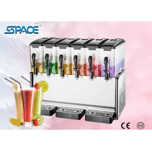 Fast Cooling Six Tank Juice Dispenser Machine , Electric Beverage Dispenser