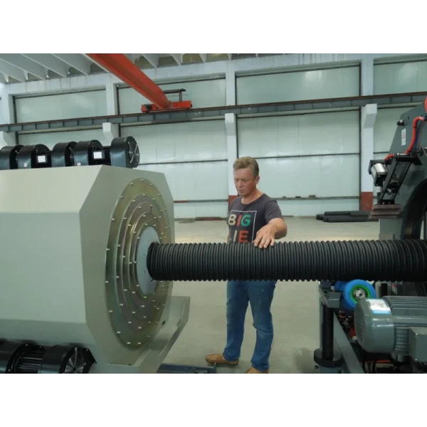 High Speed HDPE Double Wall Corrugated Pipe Making Machine