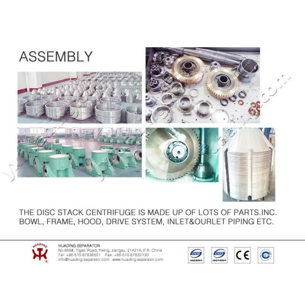 Food Grade Disc Oil Separator For MCC (Microcrystalline Cellulose) Separation