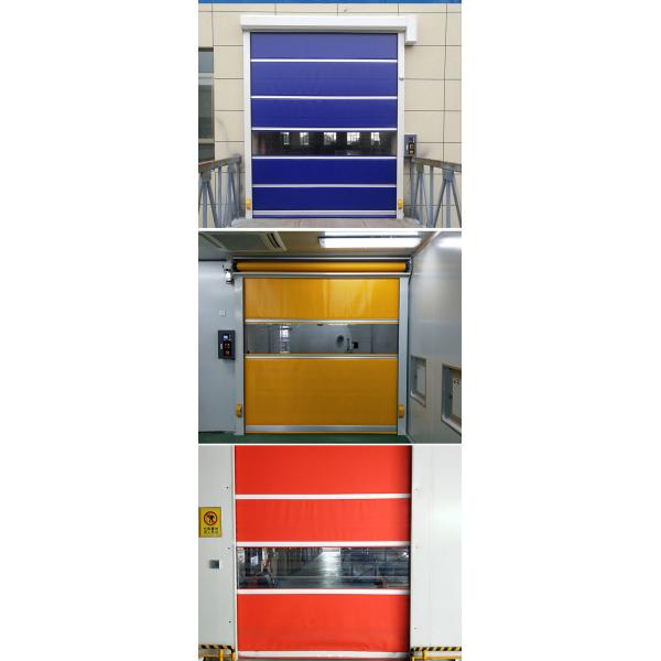 Industrial Fireproof Anti Pinch PVC Fast Rapid Roller Door Automatic Stacking Manual Automatic Operation for Access Control