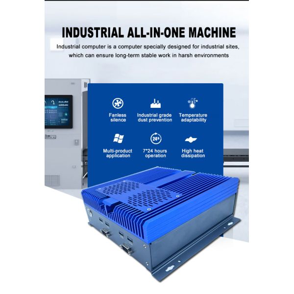Fanless Embedded Computer Intel Core I3/I5/I7 256GB Dual Ethernet COM Parallel Port 2x DDR4 SO-DIMM Factory Automation
