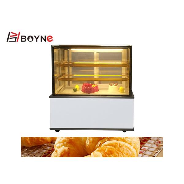 White Marble 3 Layer Cake Display Chiller Showcase For Restaurant