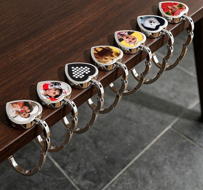 Heart Shape Sublimation Blank Bag Hook Custom Bag Hanger