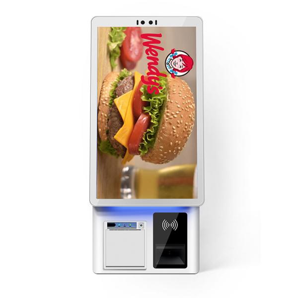 Self Service Order Payment Interactive Touch Screen Kiosk Self Pay Machine Barcode Scanner Ticket Printer Ordering Kiosk