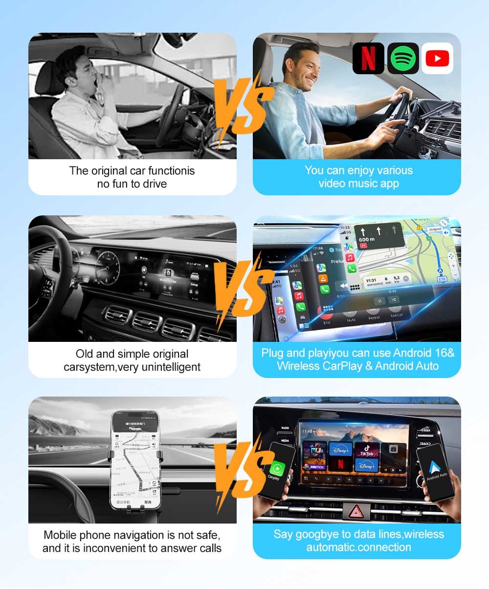 80mm Mini Universal CarPlay Box Android 13 customized