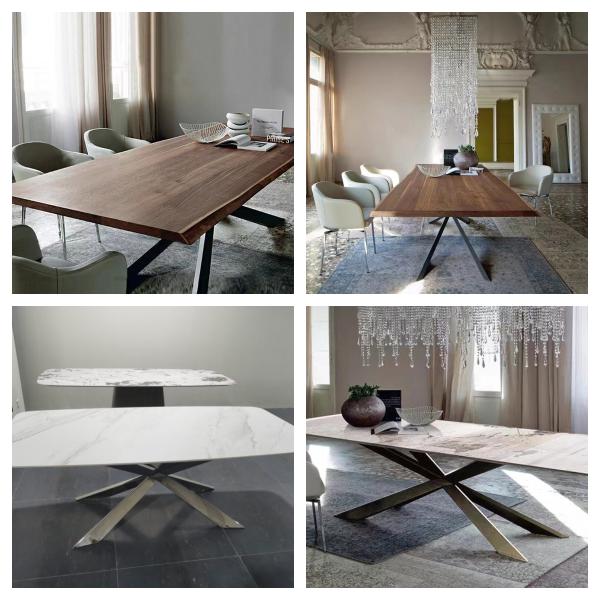 Italian Style Modern Marble Ceramic Top Extendable Dinner Table Set Artificial Marble Expandable Dining Table