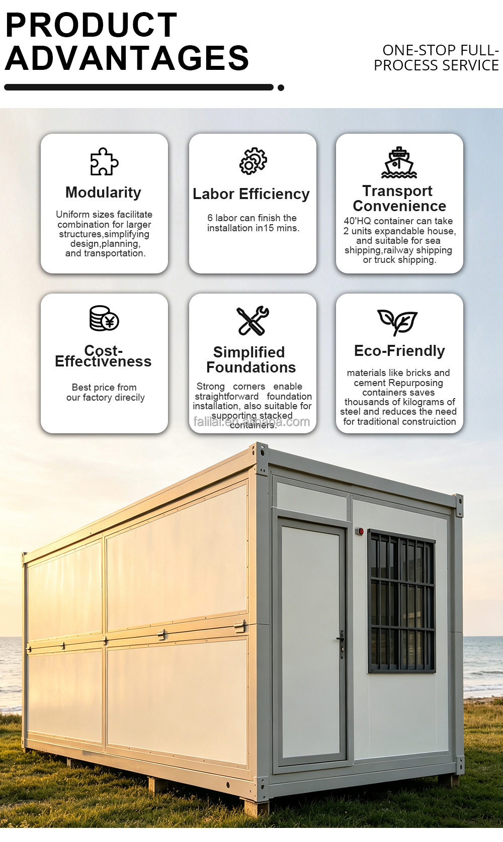 High Quality Easy Assembly 20ft Folding Container House Modular Container Unit Portable Site Office Prefab Dormitory Bathroom