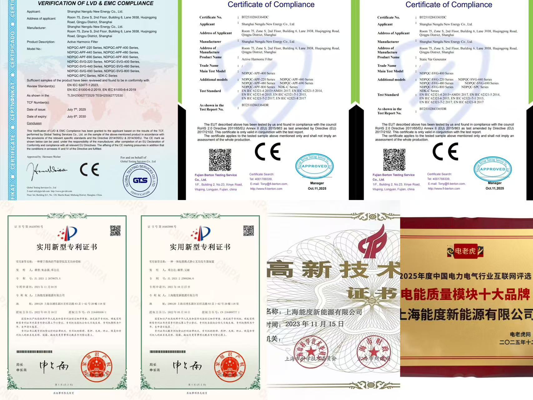 Digital Smart Reactive Power Compensation Controller Low Voltage Fast Response Control